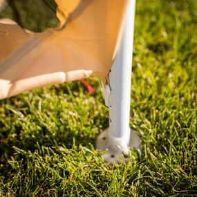 Kerti pavilon sátor, 3,9x2,5x3,9m, bézs/fekete, RINGE TYP 2+6 oldal