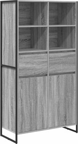 vidaXL Széf fiókkal 2 pcs Szürke Sonoma 81 x 36 x 150.5 cm Faanyag
