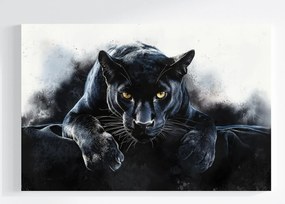 Vászonkép Canvas Természet Portré Fekete Macska Puma Ragadozó 60x40