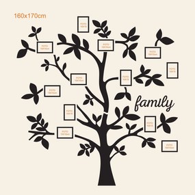 DUBLEZ | Fali fa dekoráció képkeretekkel – Family