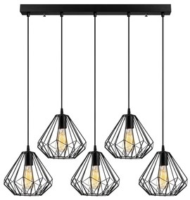 Fekete függőlámpa fém búrával Diamond – Opviq lights