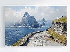 Vászonkép Canvas Táj Írország Tengerpart Hegyek Sziklák Kilátás 60x40