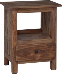 vidaXL Éjjeli asztal Barna 30 x 30 x 47 cm Szilárd Újrahasznosított Fa