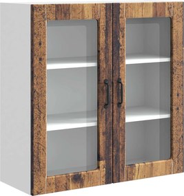 vidaXL Konyhaszekrény polcokkal Öreg fa 80 x 31 x 80 cm Faanyag