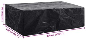 kerti bútor huzat 8 fűzőlyukkal 300 x 140 x 90 cm