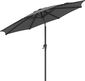 Kerti napernyő, kültéri napernyő 30°-ban dönthető, szürke