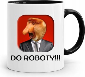 Bögre Fekete Vicces Hordozó Janusz Munkahelyi Nyomtatott Fényképpel