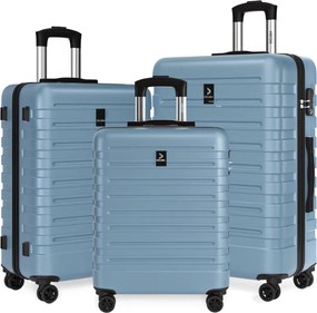 NEW YORK keményfedeles bőröndszett, 3 részes, ABS, világoskék Deuba