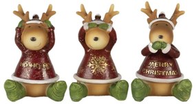 karácsonyi rénszarvasok dekorációs figura