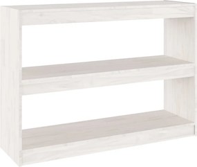 vidaXL fehér fenyőfa könyvszekrény térelválasztó 100 x 30 x 71,5 cm