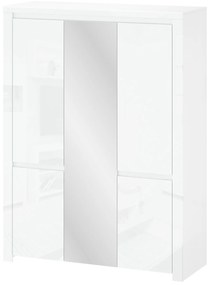 Ruhásszekrény Leona 5D (tükörrel)  (fényes fehér). 1053010
