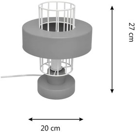 Asztali lámpa VOLTA 1xE27/15W/230V szürke