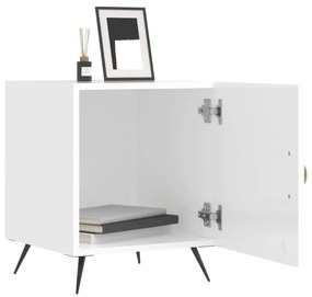 vidaXL magasfényű fehér szerelt fa éjjeliszekrény 40 x 40 x 50 cm