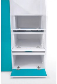 Kombinált gyerekágy 90 cm Toreno 3 (fehér + fényes fehér + fényes fekete)  (J). 1083326