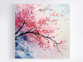 Vászonkép Canvas Akvarell Ázsia Japán Keleti Cseresznye Sakura 40x40