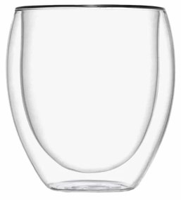 Brandani 2 db Dupla falú csésze, 7.5x9 cm, üveg
