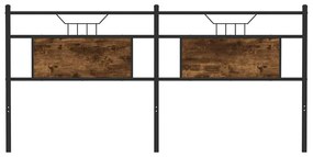 füstös tölgy színű szerelt fa és acél fejtámla 180 cm