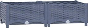 vidaXL polipropilén magaságyás 80 x 40 x 23 cm