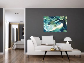 Kép – Az életfa zöld lombkoronája (90x60 cm)