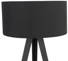 Állólámpa fekete fekete árnyékolóval és arany belsővel - Ilse