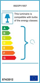 Opviq függőlámpa x5, fekete-réz