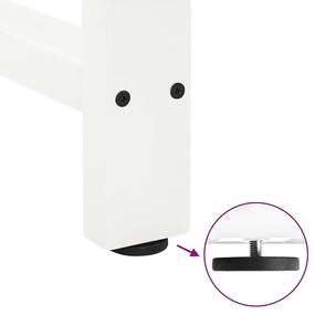 2 db fehér dohányzóasztal láb 60 x (30-31) cm acél