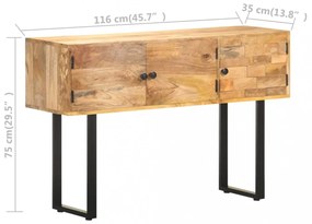 tömör mangófa tálalószekrény 116 x 35 x 75 cm