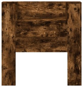füstös tölgy színű áthidalószekrény LED-ekkel 100x16,5x103,5 cm