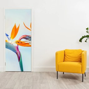 Fotótapéta ajtóra - Papagájvirág (95x205cm)