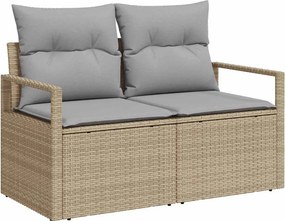 vidaXL Kerti kanapé párnával tárolóval 120 x 62 x 69 cm polirattan