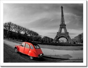 Poszterek keretben 40x30 Piros autó torony