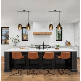 Fekete függőlámpa üveg búrával ø 10 cm Aspra – Candellux Lighting