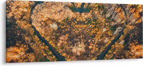 Kép - Szív alakú folyó (120x50 cm)