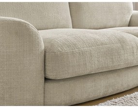 Bézs zsenília sarokkanapé (jobb oldali-heverő résszel) Leonore – Bobochic Paris