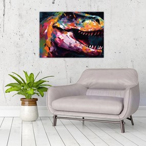 Kép - Dinoszaurusz, festészet (70x50 cm)