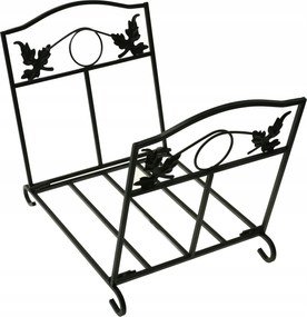 Kandalló Fa Állvány Összecsukható Fém Kosár