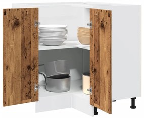 “Lyon” antik fa színű szerelt fa konyhaszekrény