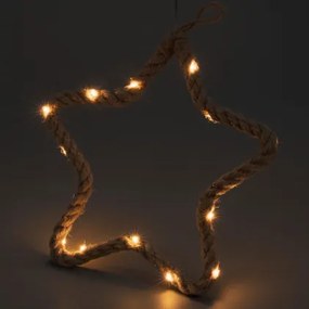 Karácsonyi dekoráció csillag 15 LED meleg fehér