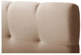 Világosbarna boxspring ágy tárolóhellyel 180x200 cm Bali – Cosmopolitan Design