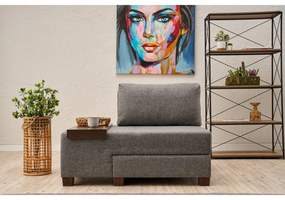 Egyzemélyes kanapéágy- Perenna Linen Balos - Szürke