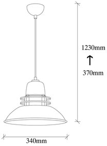 Berceste fekete függőlámpa, ø 34 cm - Opviq lights