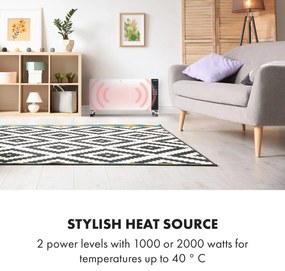 Klarstein Lindholm, konvektor, termosztát, időzítő, 2000 W