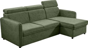 Kinyitható ülőgarnitúra, zöld, ALECHANDRO B ROH