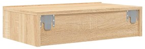 sonoma tölgyszínű TV-szekrény LED-lámpákkal 60x35x15,5 cm