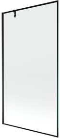 Mexen Next, kĂĄdparavĂĄn 1 szĂĄrny 100 x 150 cm, fix szĂĄrny, 6 mm ĂĄtlĂĄtszĂł ĂŒveg fekete mintĂĄval, fekete profil, 895-100-000-00-70-70