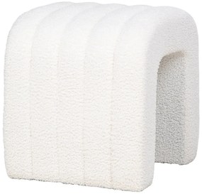 Fehér buklé puff Colma – House Nordic