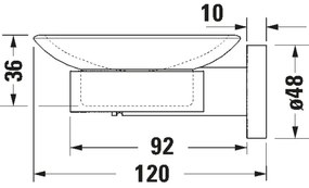 Duravit 99181000 - Fali szappantartó D-CODE, jobb oldali, fényes króm