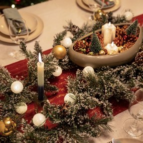 Karácsonyi girland fehér arannyal 270 cm LED-del és időzítővel - Jack