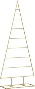 vidaXL Fém karácsonyfa állvánnyal Arany 125 cm Porszórt Acél