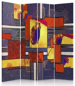 Gario Paraván Absztrakt és geometria Méret: 145 x 170 cm, Kivitelezés: Forgó paraván 360°
